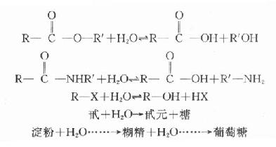 [/alt][/img]</p><p>1．酯类药物的分解；很多含有酯的药物，在溶液中容易被水解生成有机羧酸和醇的混俣物。这种水解主要是碳原子和氧原子之间即酰一氧键之间的共价键的。虽然个别酯类（主要是低分子量的伯醇酯类药物）在单纯的水中也能产生明显的水解，但大多数酯类药物需要H、OH或方义的酯一碱或某种酶（例如水解酶）的催化下才能加速其反庆，使反太进行完全。酯的酸或碱催化水解的动力学方程式通式：</p><p>d[酯]/dt＝-k[酯][H<sup>＋</sup>]</p><p>d[酯]/dt＝-k[酯]O[H<sup>－</sup>]</p><p>故为二级反应。但如[H<sup>－</sup>]或[OH<sup>＋</sup>]＞＞[酯]，或用缓冲盐保持[H<sup>－</sup>]或[OH<sup>＋</sup>]于几乎不变，则：d[酯]/dt＝-k[酯][酯]故为伪一级反应。酯的水解常为一级或伪一级动力学反庆但有时是二级反应。琥珀酰氯化胆碱较氯化乙酰胆碱稳定，注射液（PH3－5）可以98－100<sup>0</sup>，30分钟灭菌粉剂安瓿为宜。琥珀酰氯化胆碱溶液在PH3.7左右时最为稳定，在P0.9-8.5不解反应是一级反应，反应速度常数可用嗵式K＝1.36×10<sup>”</sup>exp（－17230／RT）计算。本品水解酸一碱催化，例如醋酸盐缓冲液（60<sup>0</sup>，离子强度＝0.2，PH=4.69,3.98）分解为二级反应，反应速度数为5×10（升</p><p>[img]https://baike.zhuayao.net/Uploads/zyzy/lilunshuji/yiyuanyaoxue/yiyuanyaoxue040.jpg[alt]